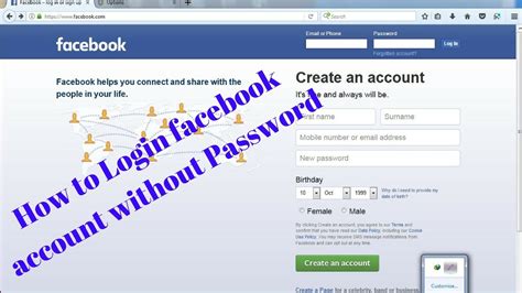 logging in facebook|logging in facebook without password.